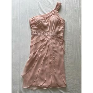 Adrianna Papell Blush One Shoulder Dress